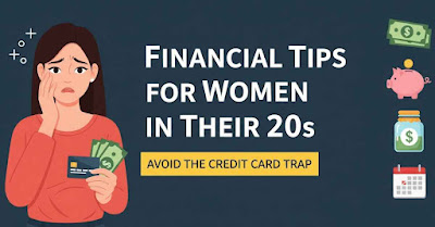 A young woman looking thoughtfully at a credit card. Financial tips for women in their 20s, personal finance, credit card debt, money management, financial independence.