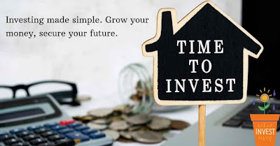 Time to invest, investing made simple, with a calculator and coins