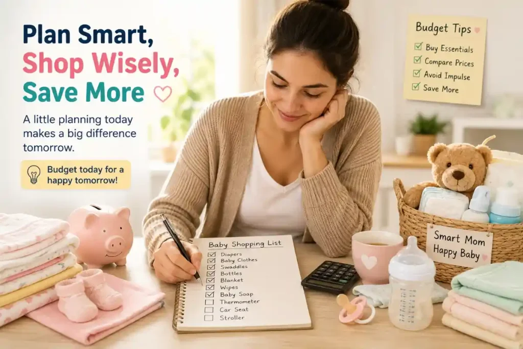Newborn baby shopping list in budget for first-time moms planning essential baby purchases